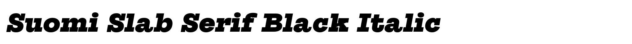 Suomi Slab Serif Black Italic image